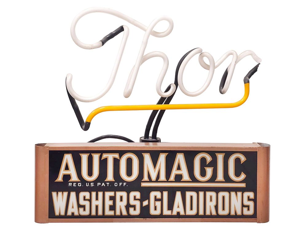 Lot 196: 1947 Thors Automagic Washers Gladirons Neon Sign