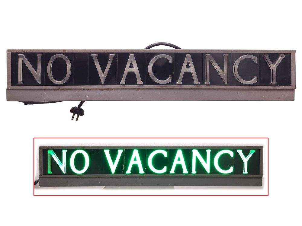 Lot 203: No Vacancy Light Up Motel Sign