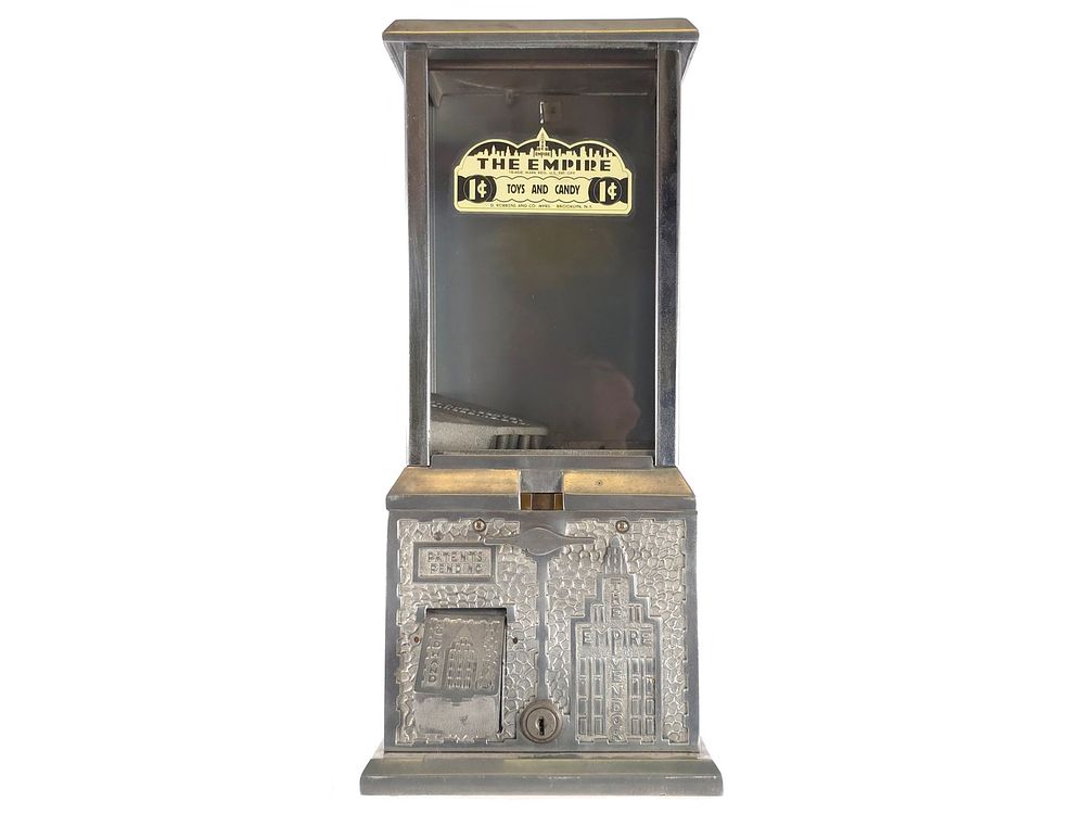 Lot 211: 1930s D. Robbins The Empire Vendor 1-Cent Vending Machine