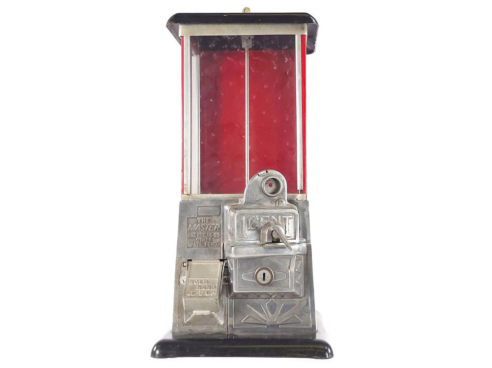 Lot 212: 1920s The Master Gumball Machine 1-Cent