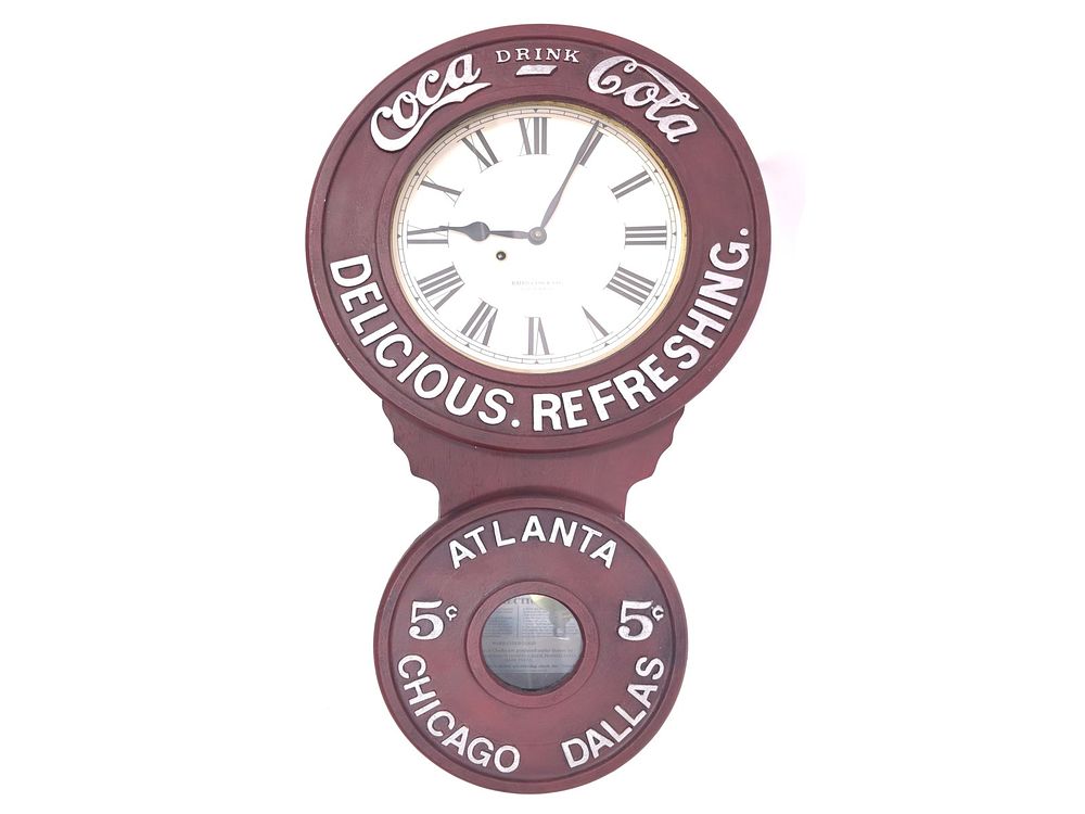 Lot 218: Reproduction of 1896 Baird Advertising Clock for "Coca Cola"