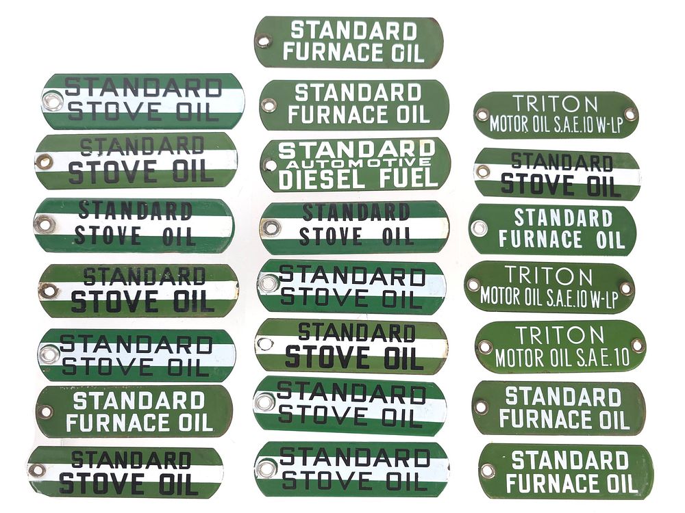 Lot 228: (22) Porcelain Standard & Triton Oil Tags