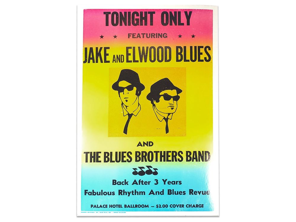 Lot 275: 1980 The Blues Brothers Band Concert Poster Movie-Prop Promo