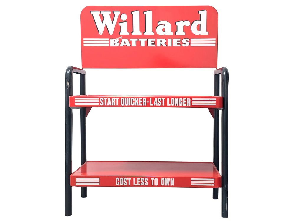 Lot 295: 1950s Willard Batteries Store Display Rack