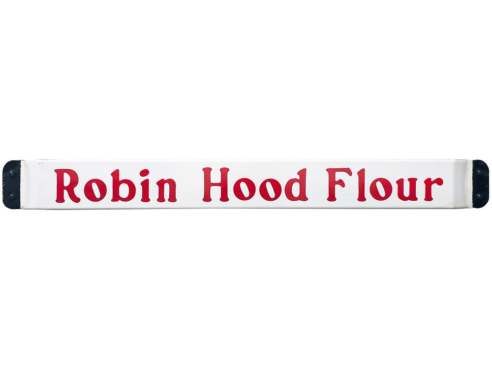 Lot 301: 1940s P&M Porcelain Robin Hood Flour Door Push