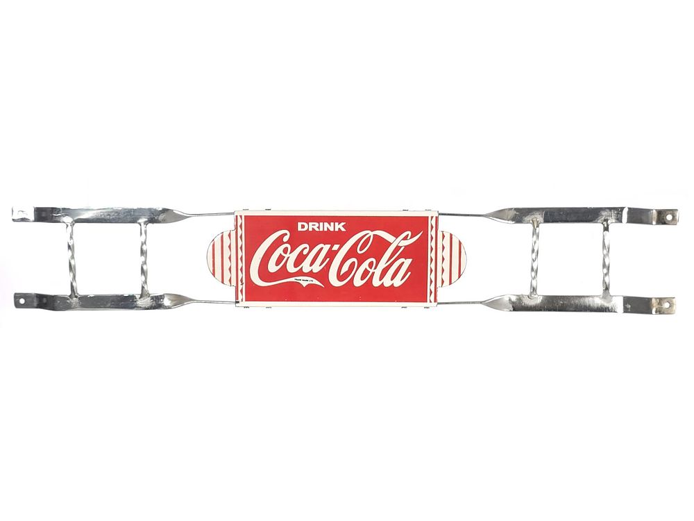 Lot 308: 1930s Porcelain Drink Coca-Cola Screen Door Push
