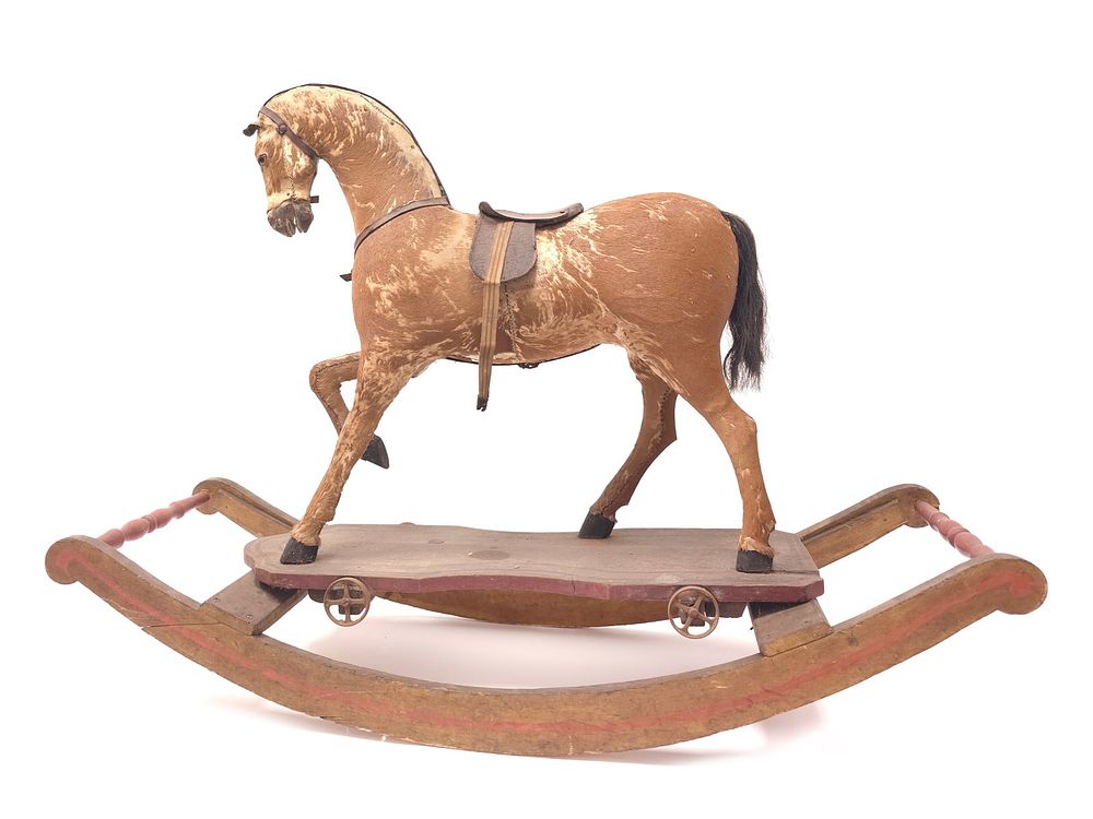 Lot 151: Antique Wooden Rocking Horse
