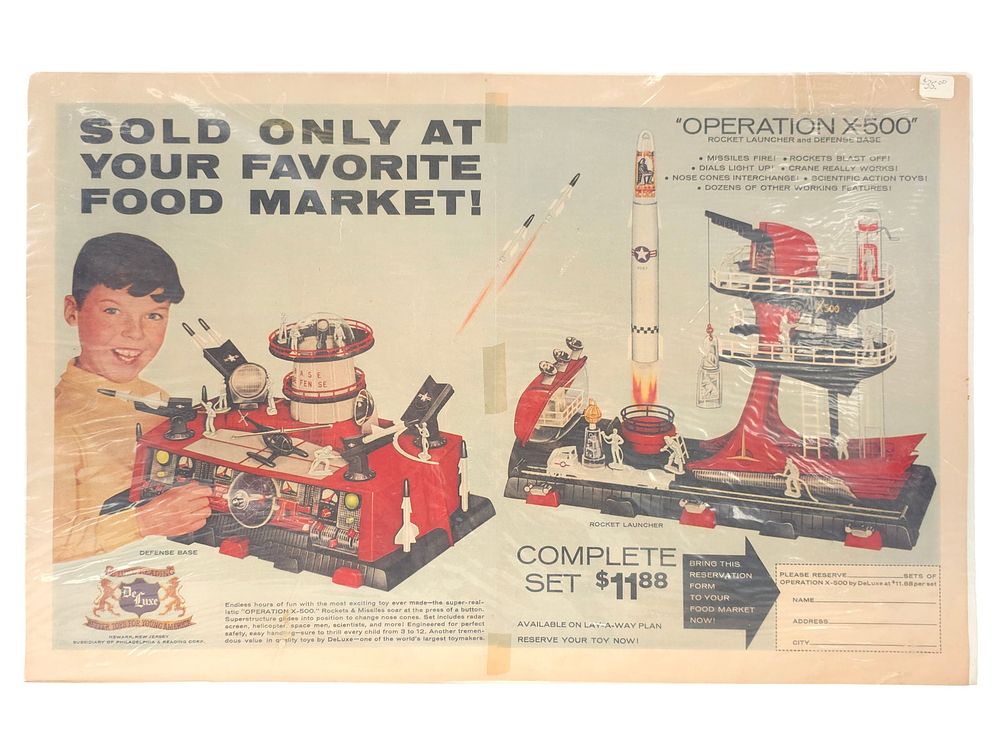 Lot 157: 1960s Advertisement Deluxe Reading Operation X-500