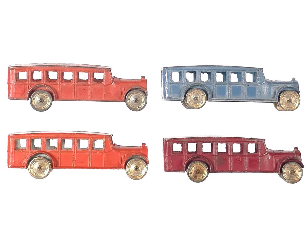 Lot 193: (4) Tootsietoy No. 4651 Fageol Buses Ca. 1927-1933