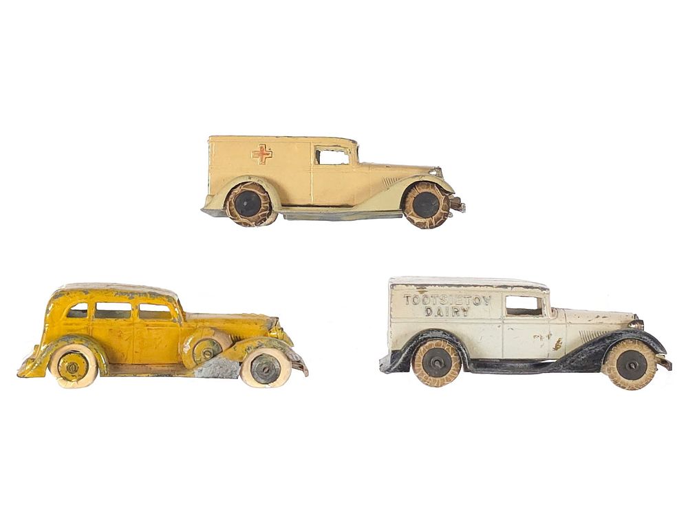 Lot 195: (3) Tootsietoy Assorted Cars