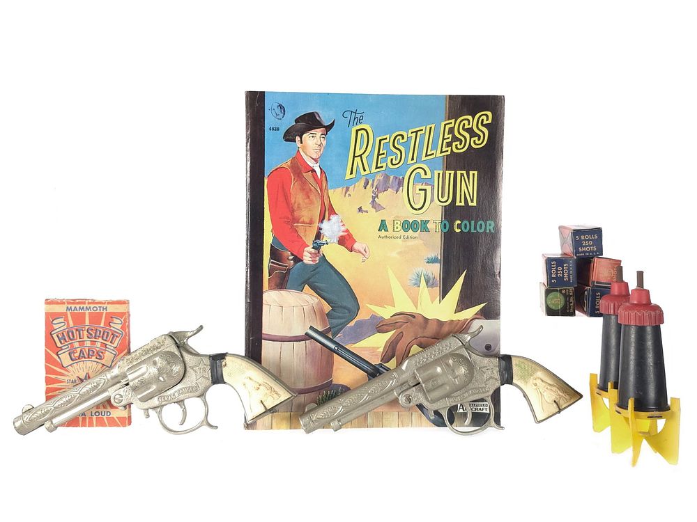 Lot 207: Assorted Gunslinger Cap Guns & Accessories
