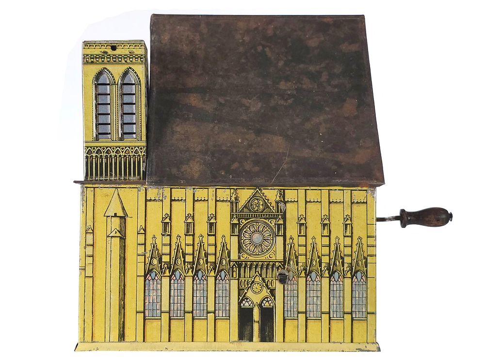 Lot 212: Leonhard Muller Prewar Tin Litho Notre Dame Cathedral