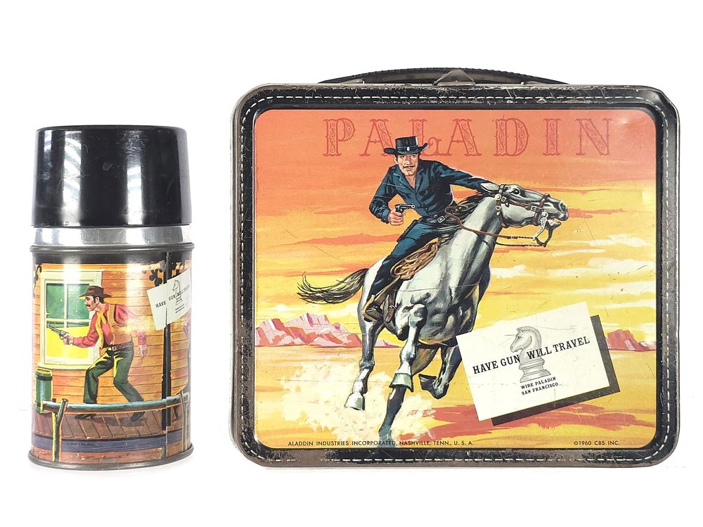 Lot 220: Paladin Have Gun Will Travel Lunch Box w/Thermos