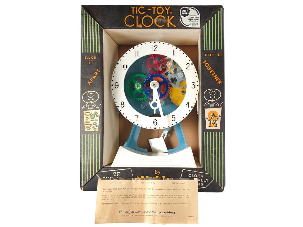 Lot 223: Hubley Tic-Toy Clock in Original Box