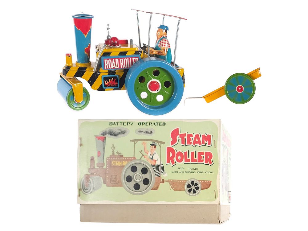 Lot 240: Rosko Steam Roller Battery Operated Boxed