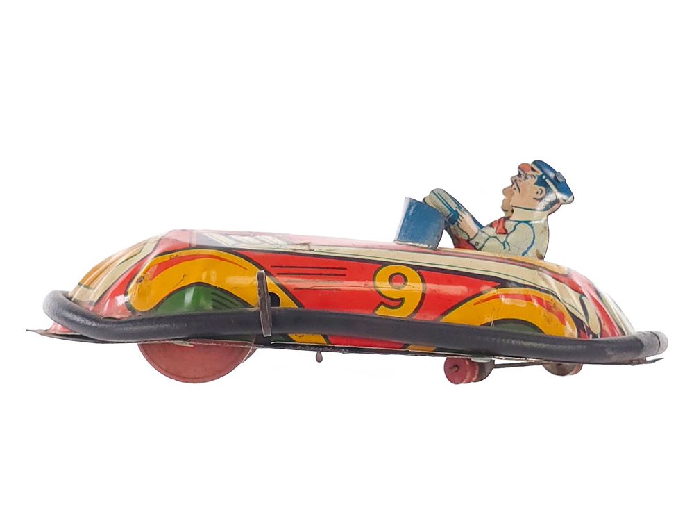 Lot 245: Lindstrom 1930s Windup Two-Person Bumper Car
