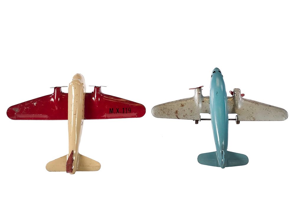 Lot 251: (2) Marx Pressed Steel Airplanes