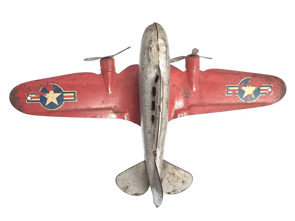 Lot 252: Marx Pressed Steel Military Airplane