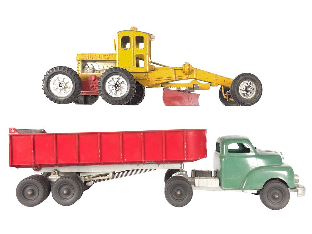 Lot 256: (2) Hubley Pressed Steel & Diecast Work Vehicles