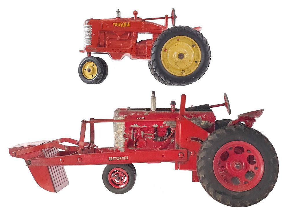 Lot 258: (2) Pressed Steel/Diecast Tractors McCormick & Tru-Scale