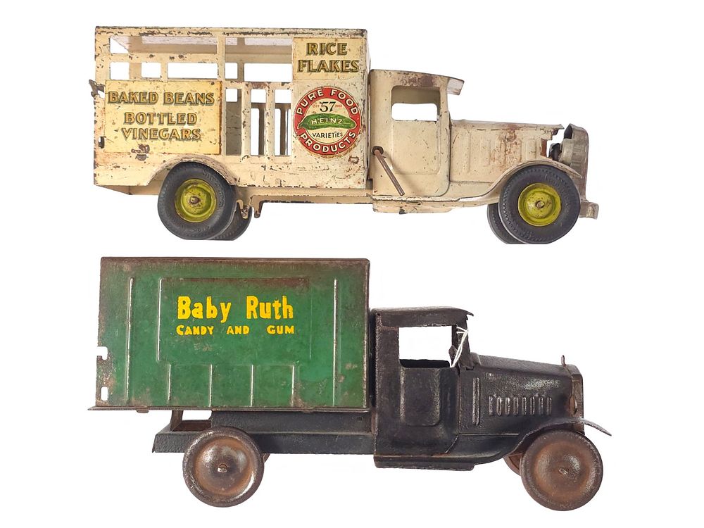 Lot 261: (2) Metalcraft Pressed Steel Baby Ruth & Heinz Pure Foods Trucks