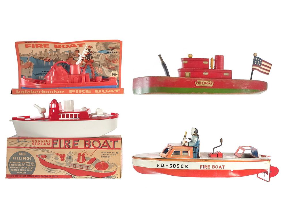 Lot 303: (4) Assorted Fire Department Boats