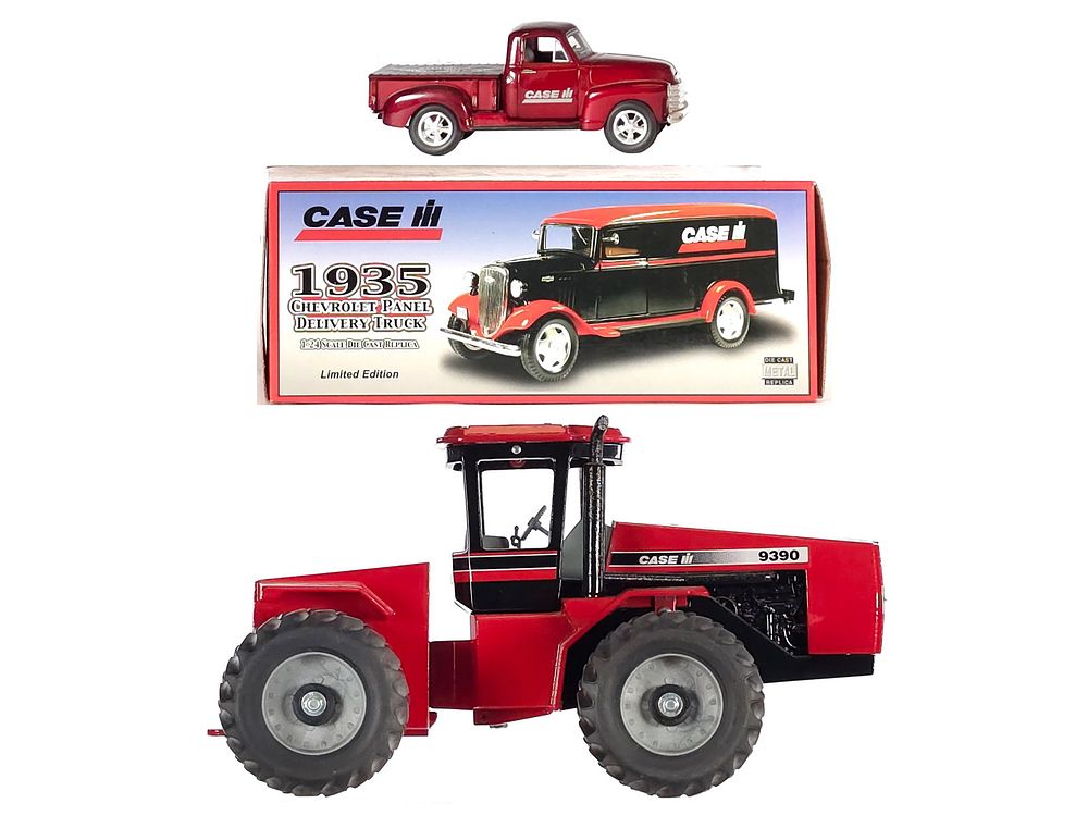 Lot 315: Case IH 9390 Tractor 1:16 Plus 1935 Case Panel & Pickup Trucks 1:24