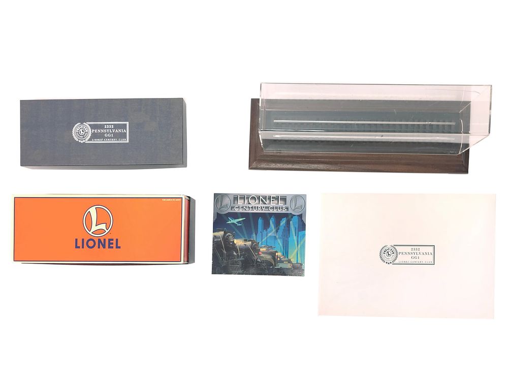 Lot 331: Lionel No. 6-18314 Century Club PA GG1 Locomotive #2332 & Display Case