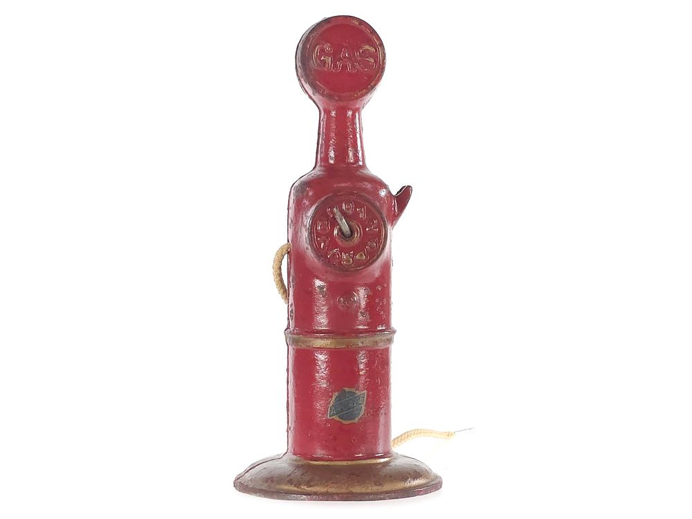 Lot 48B: Arcade Cast Iron Gas Pump in Red