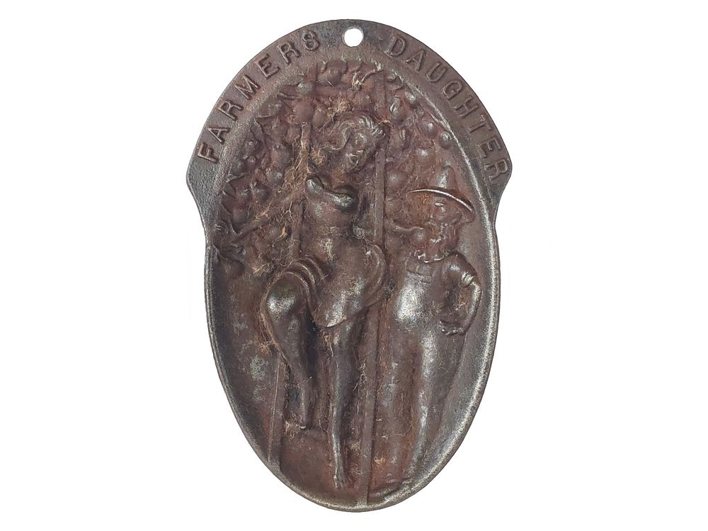 Lot 18B: Naughty Farmer's Daughter Cast Iron Ashtray