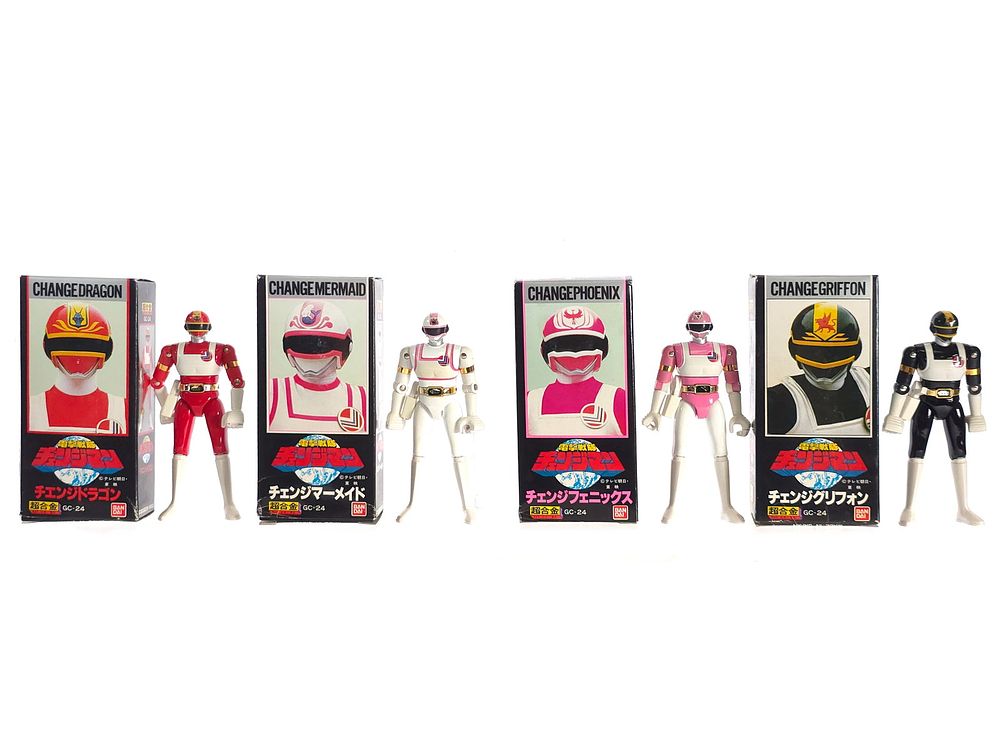 Lot 195: (4) Popy & Bandai Chogokin Changeman Drivers, GC-24 Boxed