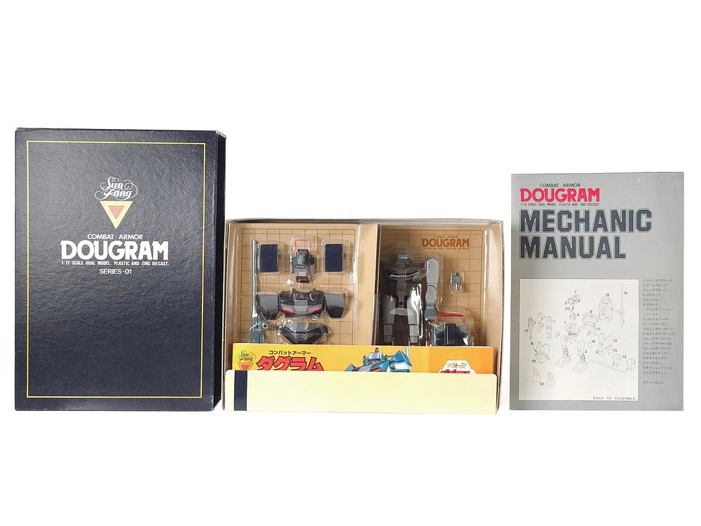 Lot 207: (2) Dougram Soltic and Dougram Diecast Assembly Kits by Takara Boxed