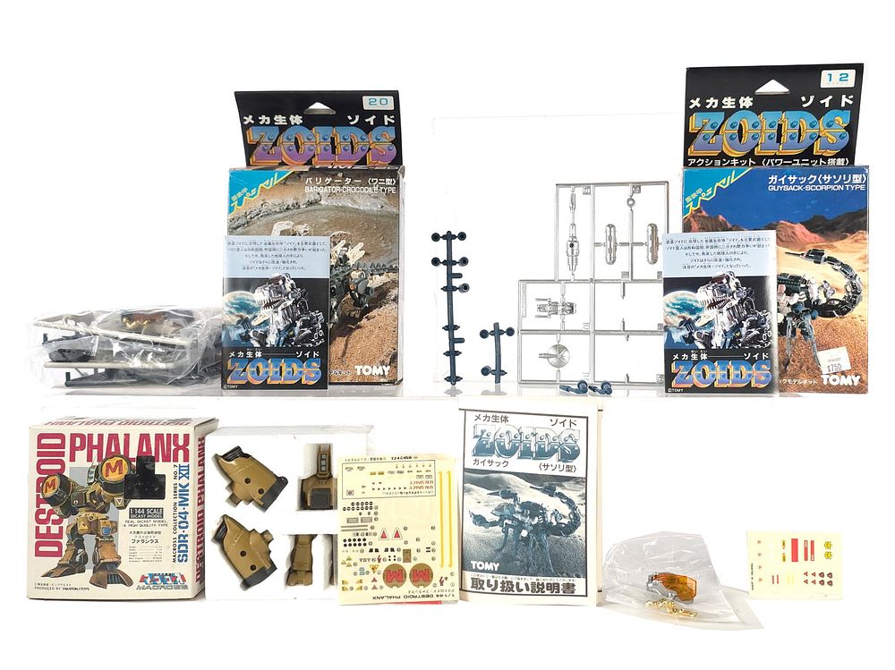 Lot 209: (3) Tomy Zoid and Takatoku Destroid Phalanx Boxed