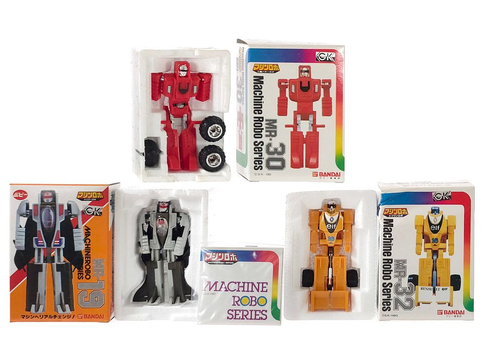 Lot 213: (3) Machine Robo Gobot MR-19, MR-30, MR-32 Boxed