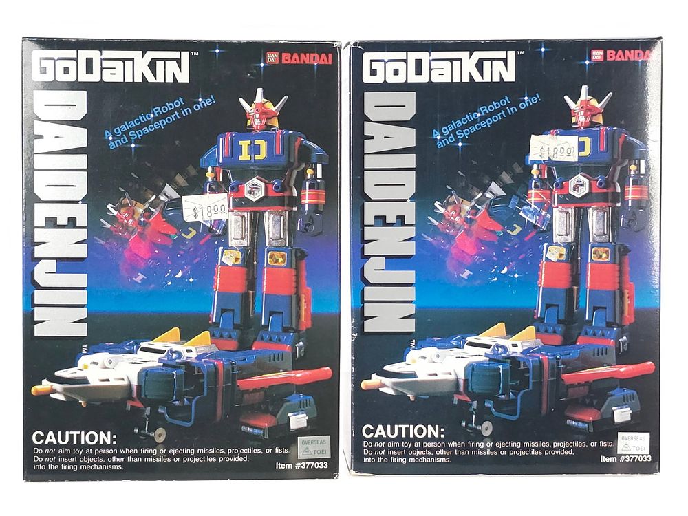 Lot 214: (2) Godaikin Daidenjin Robots Boxed