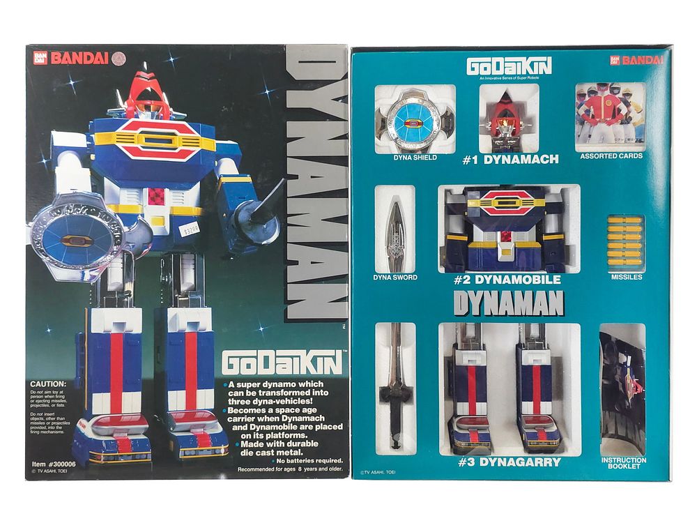 Lot 227: Desirable Dynaman DX Godiakin Diecast Robot Boxed