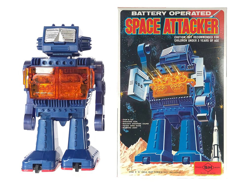 Lot 239: Space Attacker Robot by Hornikawa with Box