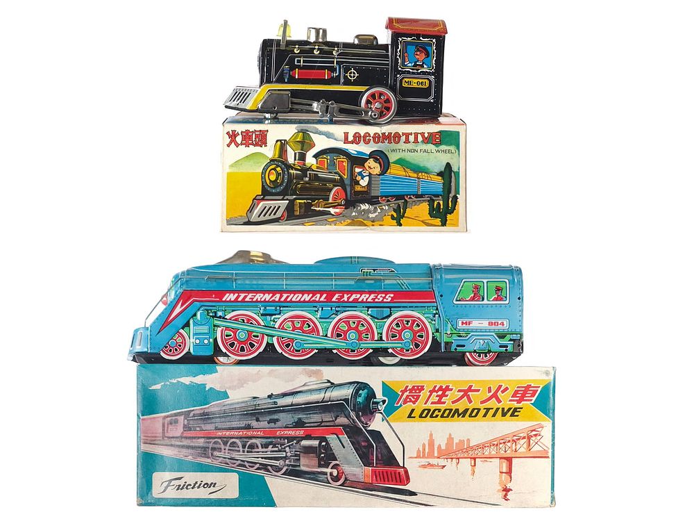 Lot 258: (2) Chinese Locomotive and International Express Trains Boxed
