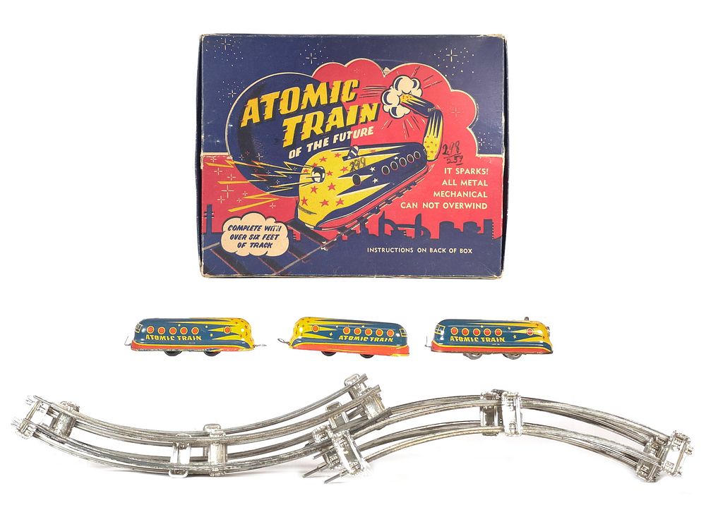 Lot 259: 1955 Ultra Rare Atomic Train with Box, German