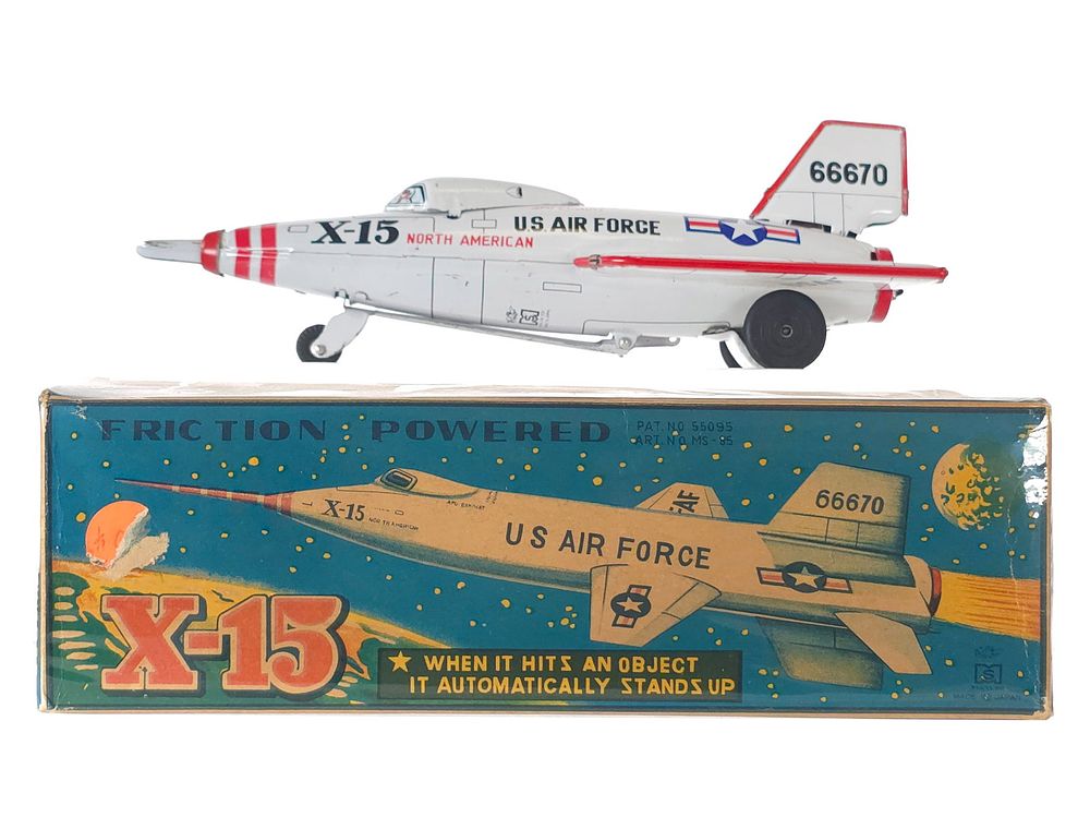 Lot 265C: Masuya Friction Tin X-15 US Air Force Plane Boxed