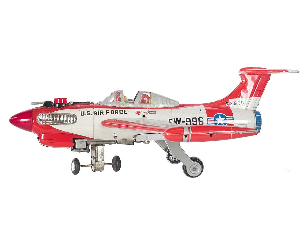 Lot 265E: Rosko Tin Litho USAF FW-996 Battery Operated Plane