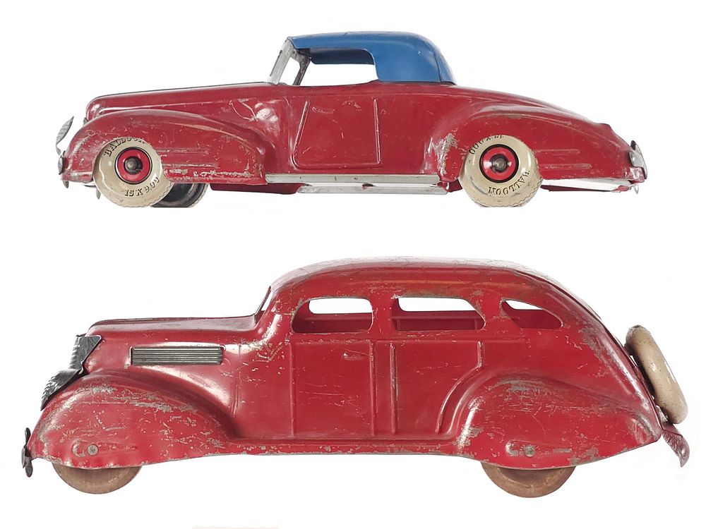 Lot 284: (2) Marx Pressed Steel Hardtop LaSalle Roadster and Sedan