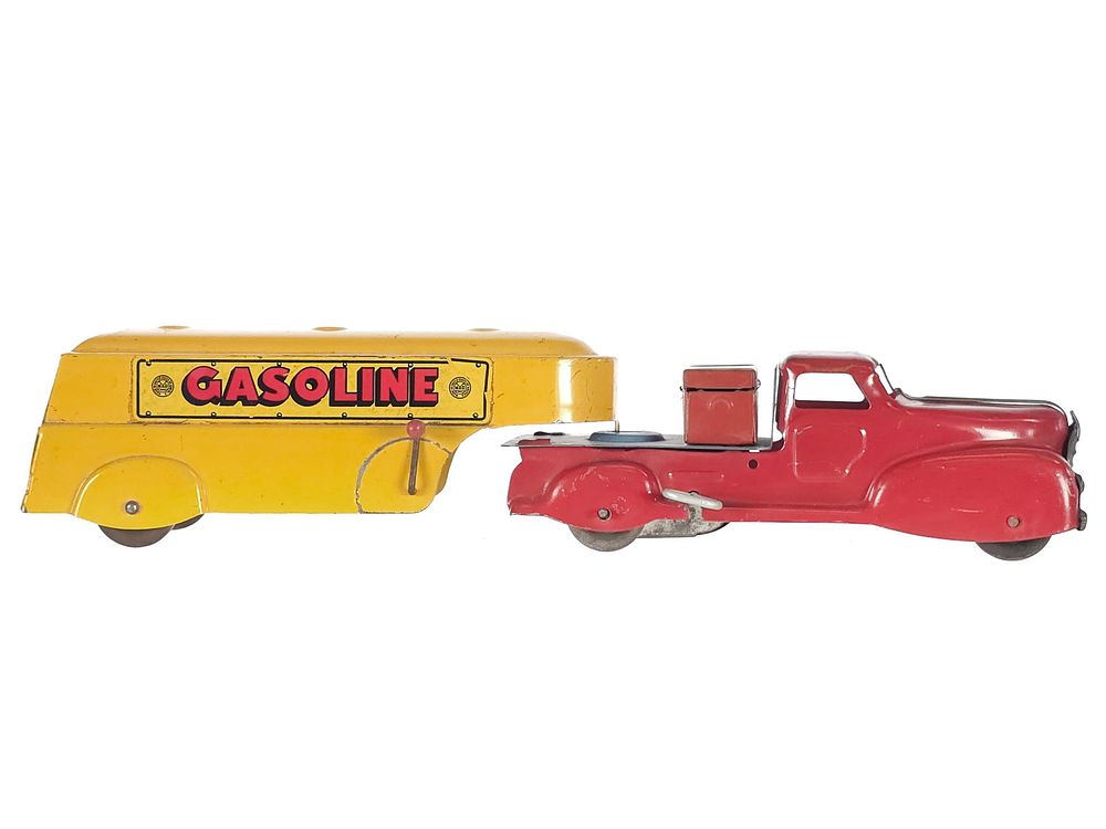 Lot 297: Marx Pressed Steel Joy Gasoline Tanker Windup