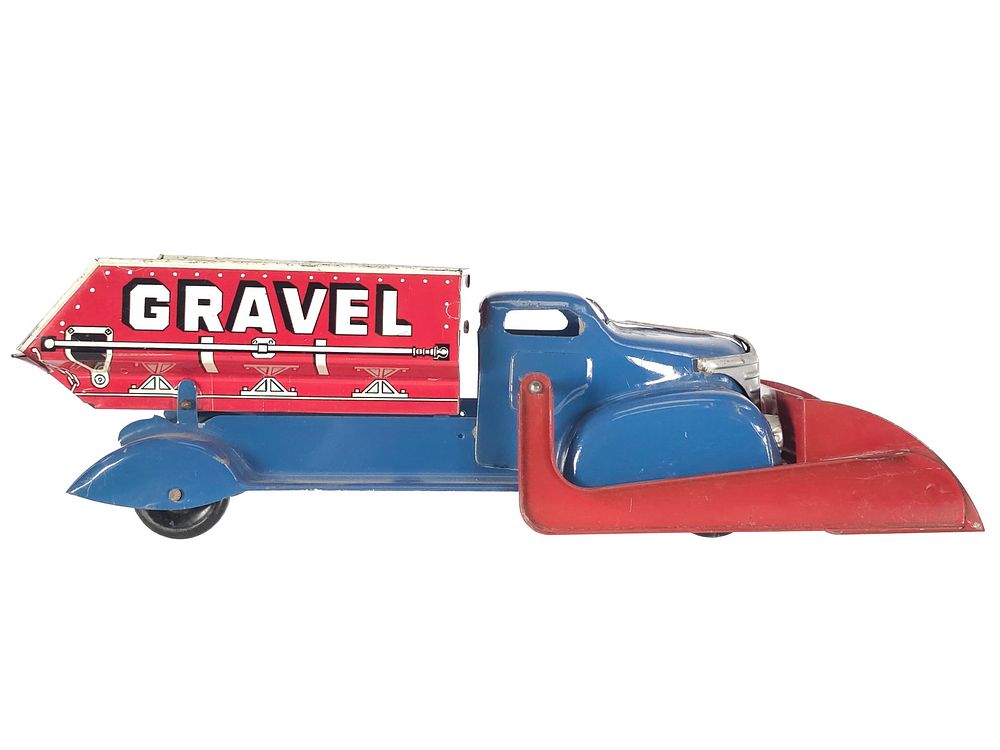Lot 300: 1940s Marx Sand & Gravel Shovel Dump Truck