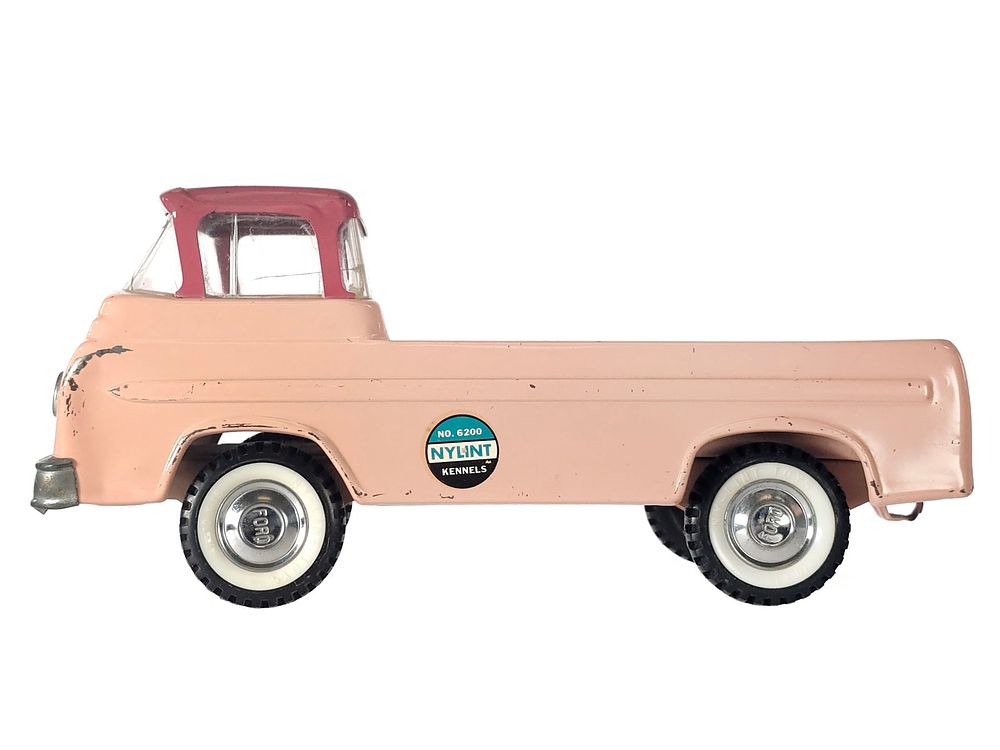 Lot 304: Nylint Tin Litho No. 6200 Ford Pickup Truck in Pink
