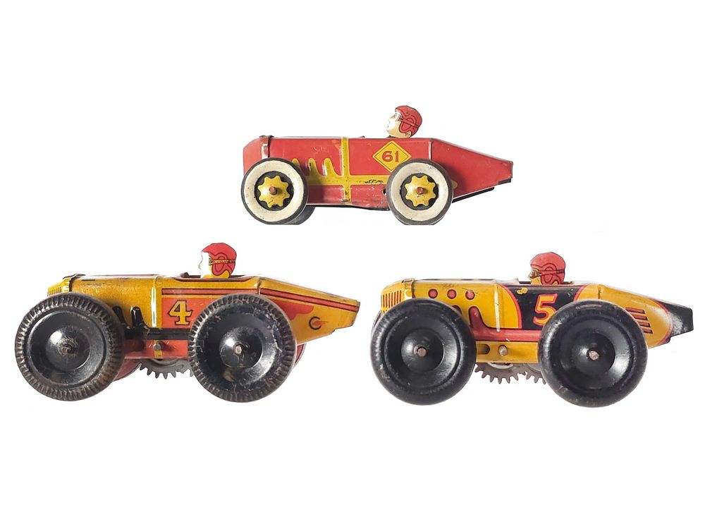 Lot 360: (3) Marx Tin Litho Midget Racers