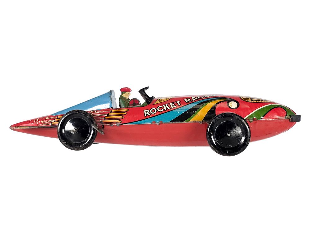 Lot 364: Marx Tin Litho Rocket Racer Windup