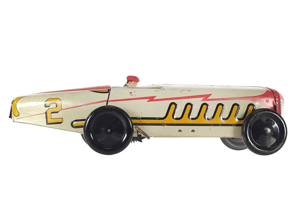 Lot 366: 1930s Marx Tin Litho No. 2 Race Car