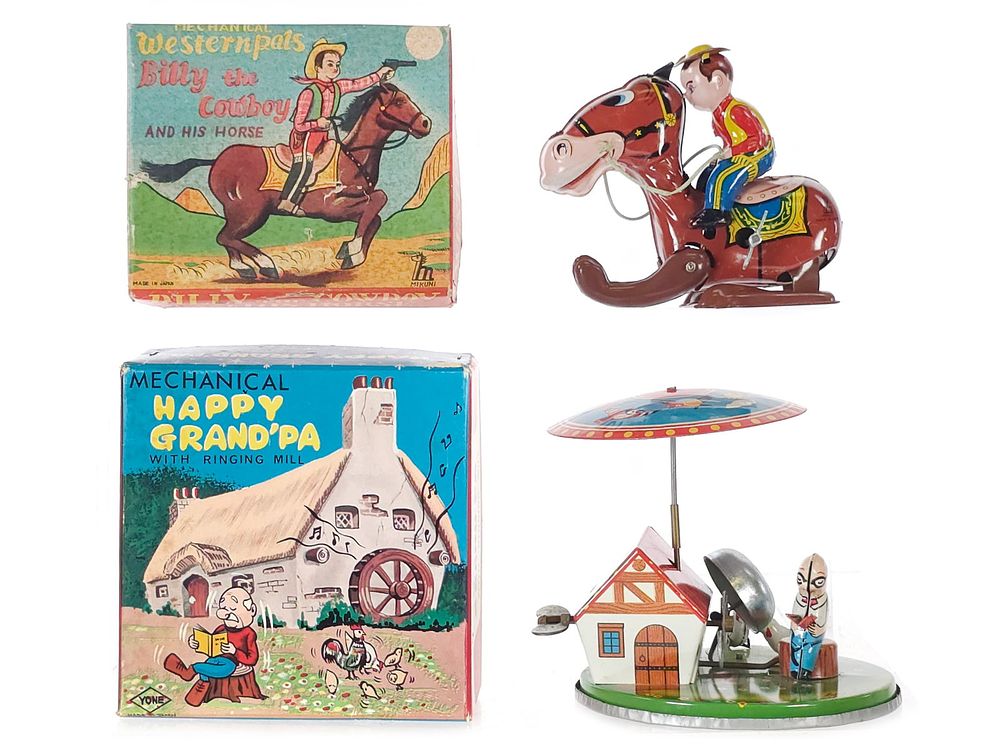 Lot 393: (2) Mikuni Billy The Cowboy & Yone Happy Grandpa Boxed