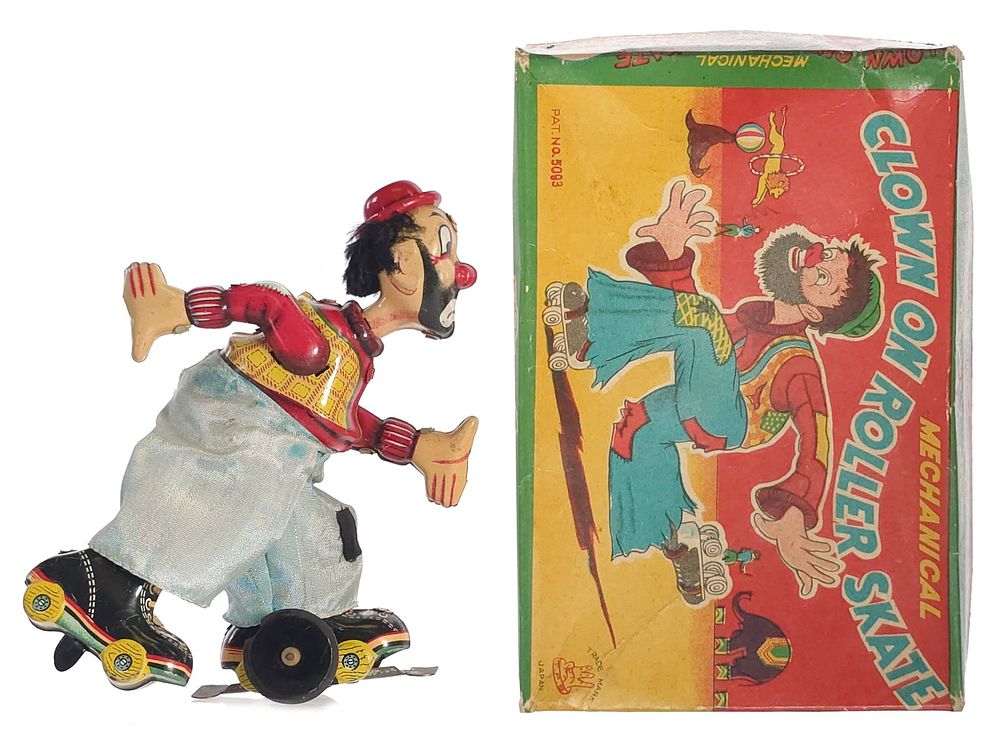 Lot 401: TPS Mechanical Clown on Roller Skates Boxed